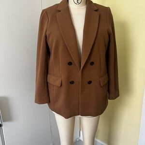 Talbots Brown Double-Breasted Blazer
